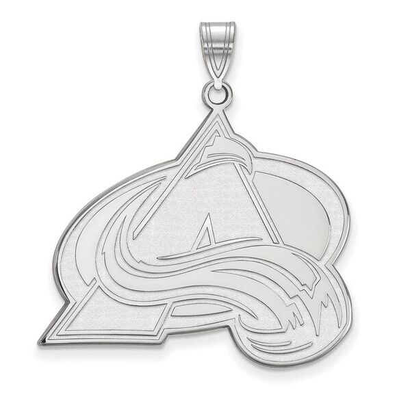 14k White Gold NHL Colorado Avalanche XL Pendant